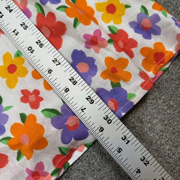 Peppermayo NWT Monday Margs Linen Wrap Mini Dress Floral V-Neck Women's Size 0 - Picture 4 of 6